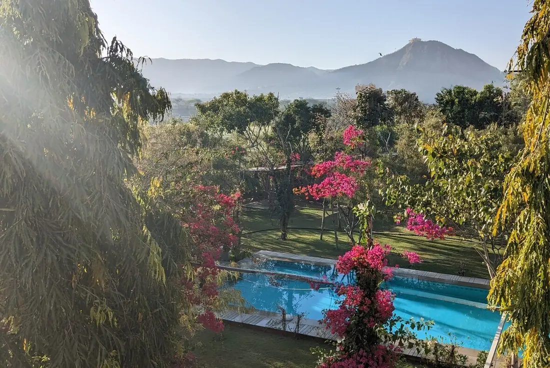 The farm and pool today