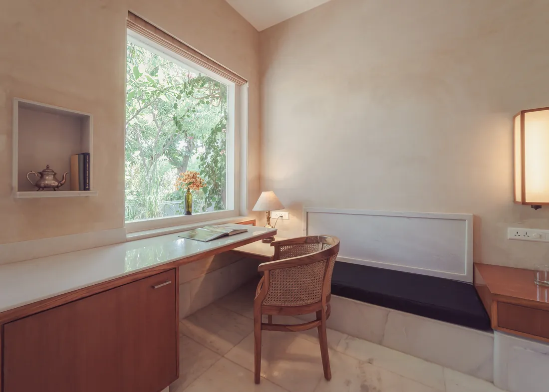 Desk and window, alternate angle