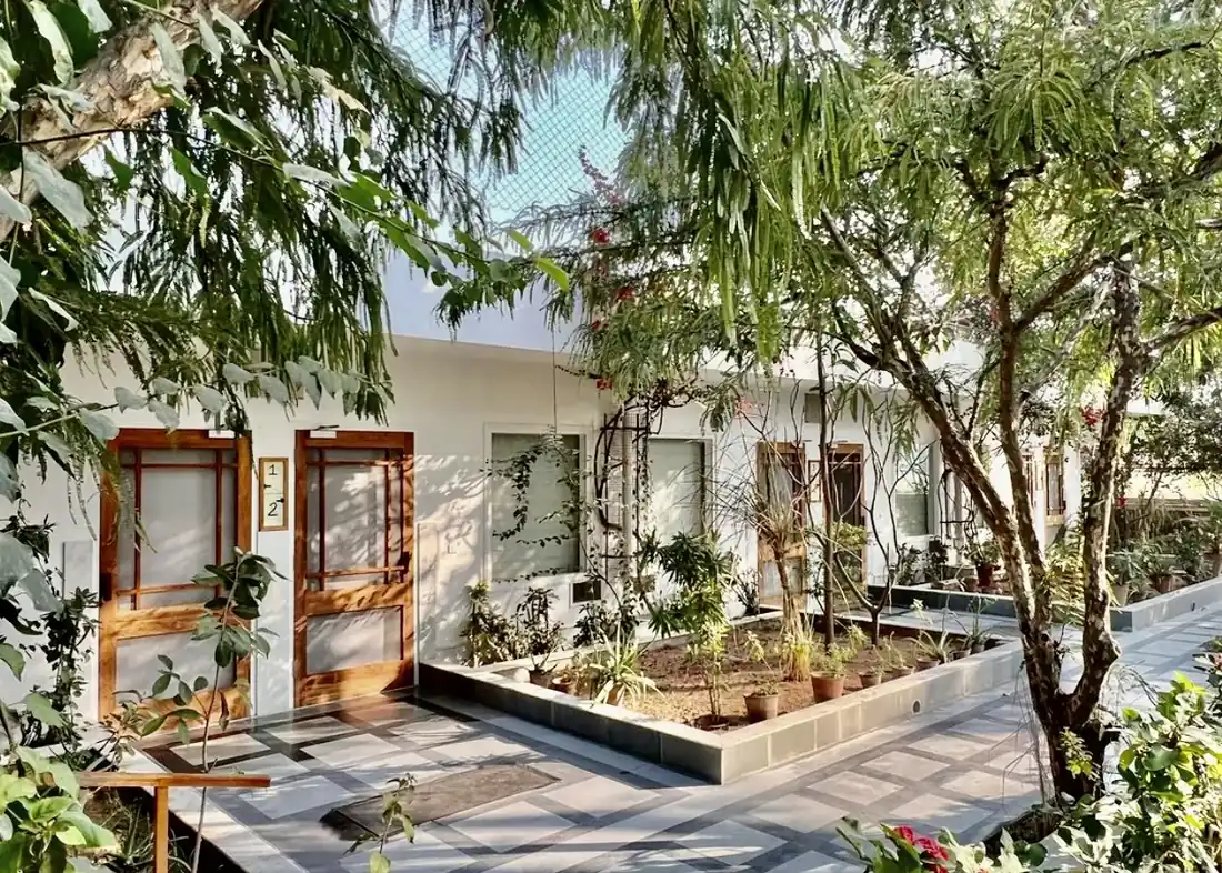 Standard rooms opening onto the garden courtyard